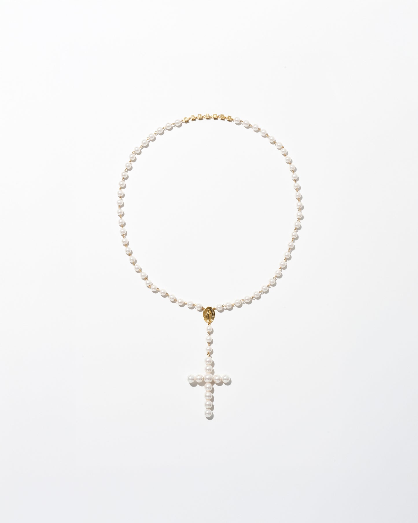 THE CROSS PEARL NECKLACE