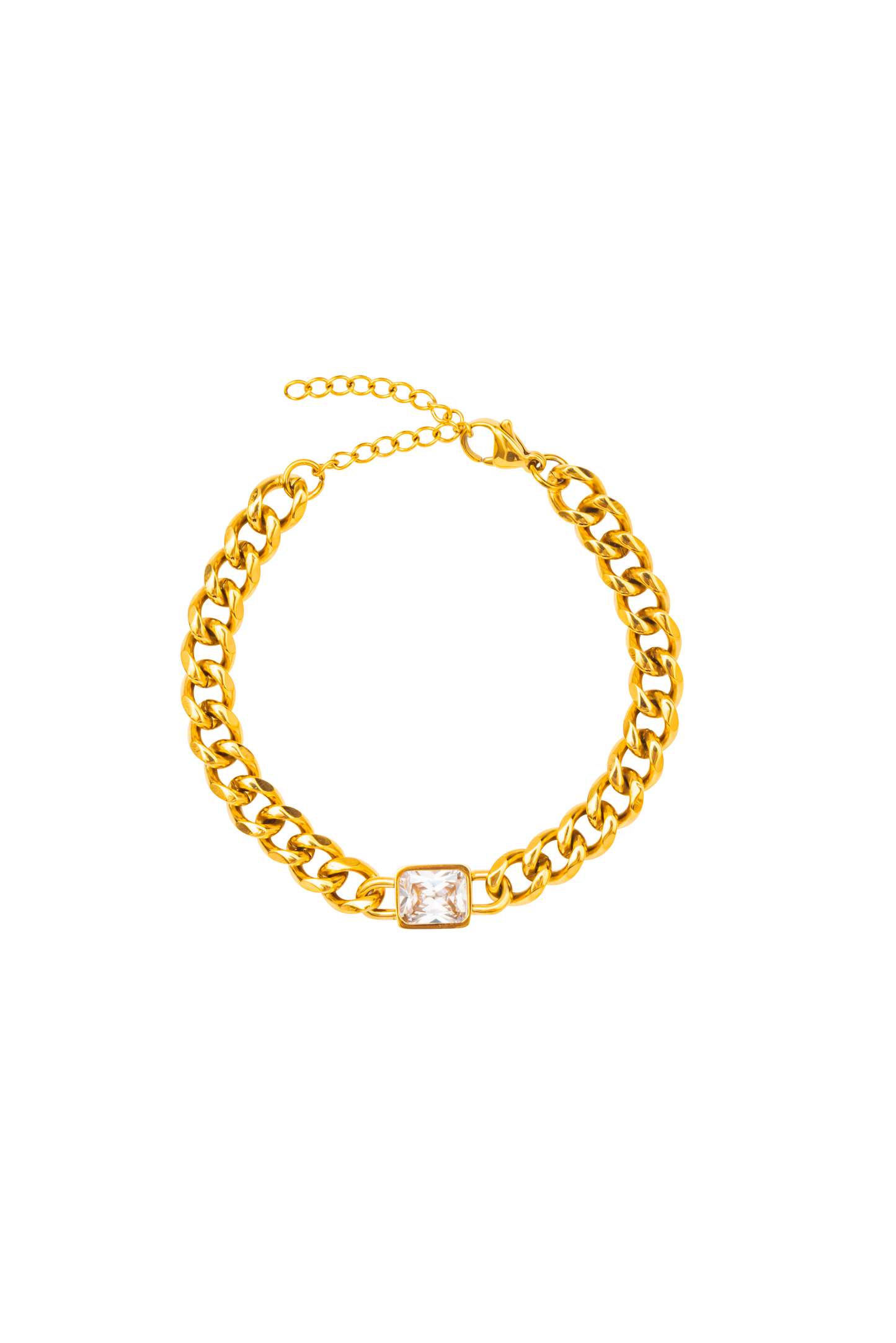 THE STONE CURB LINK BRACELET CRYSTAL