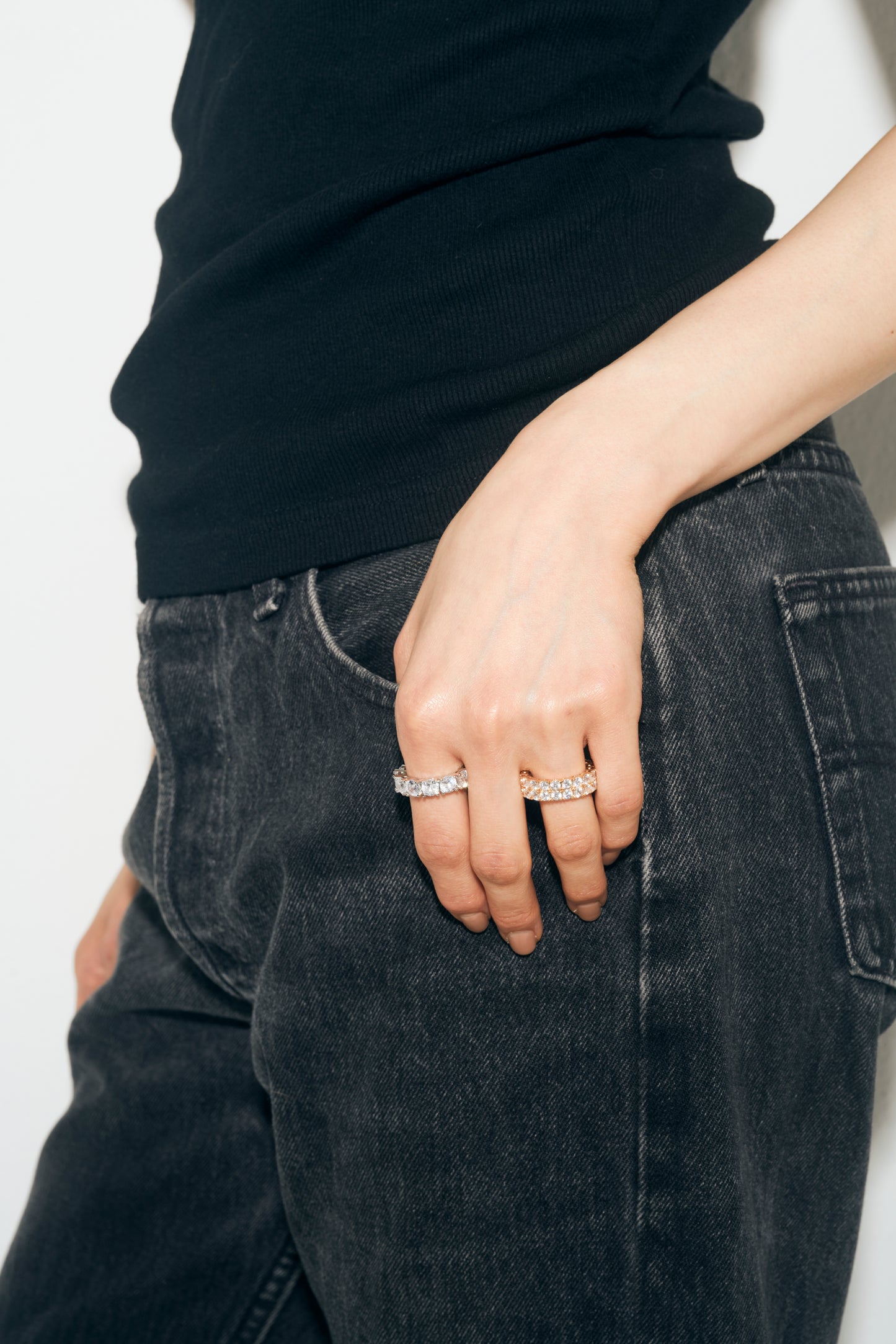 PRINCESS CUT CRYSTAL RING