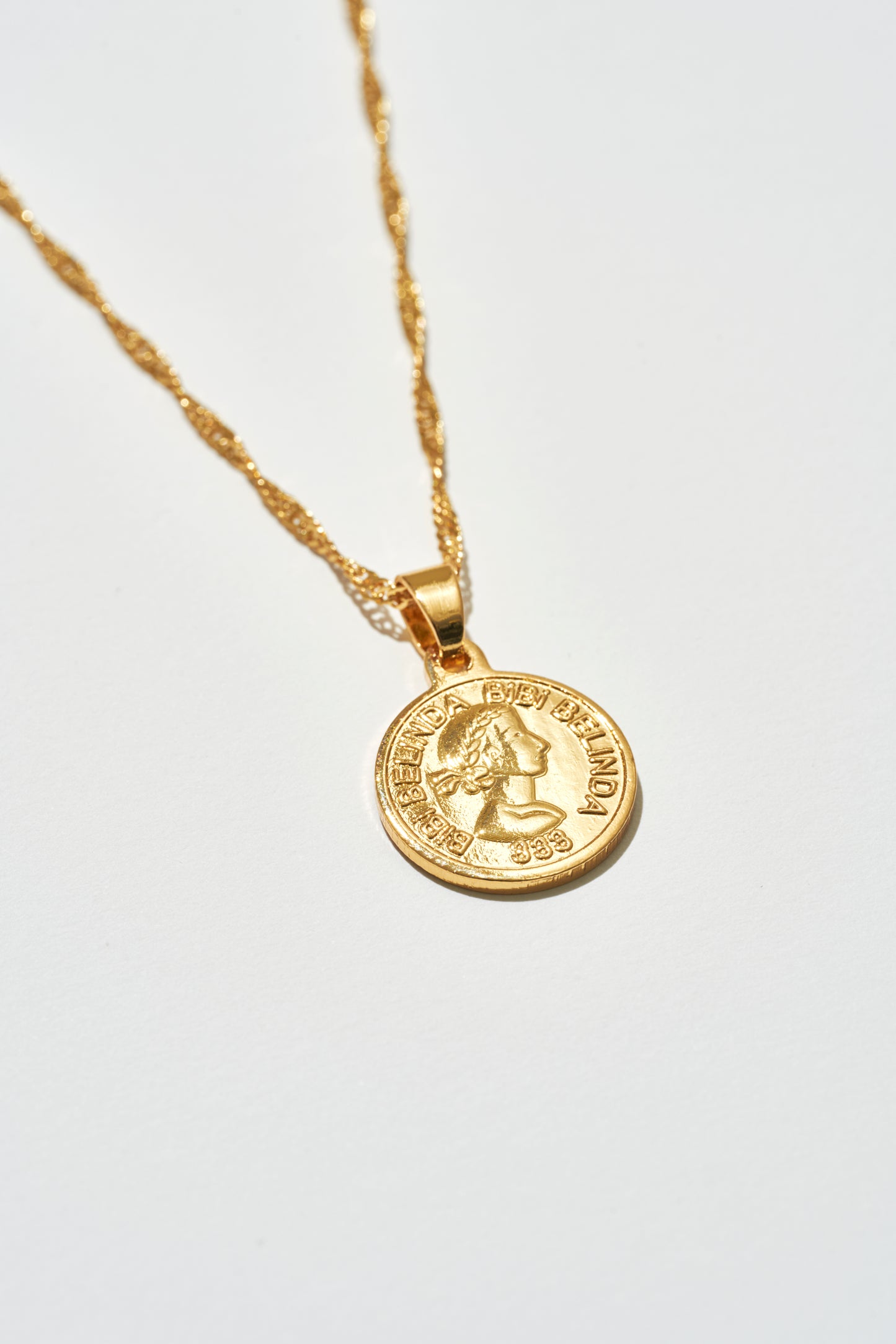 GOLD BELINDA COIN NECKLACE