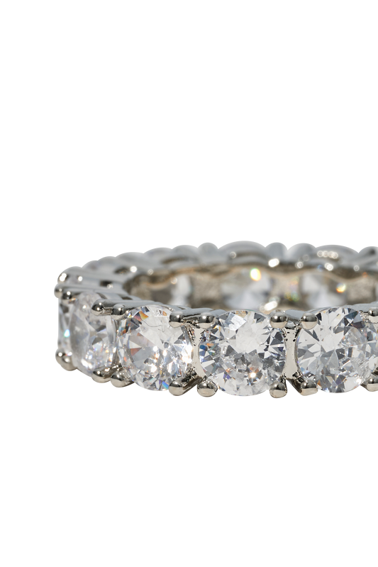 PRINCESS CUT CRYSTAL RING