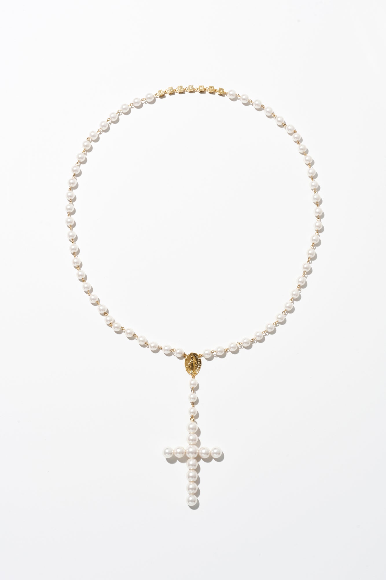 THE CROSS PEARL NECKLACE