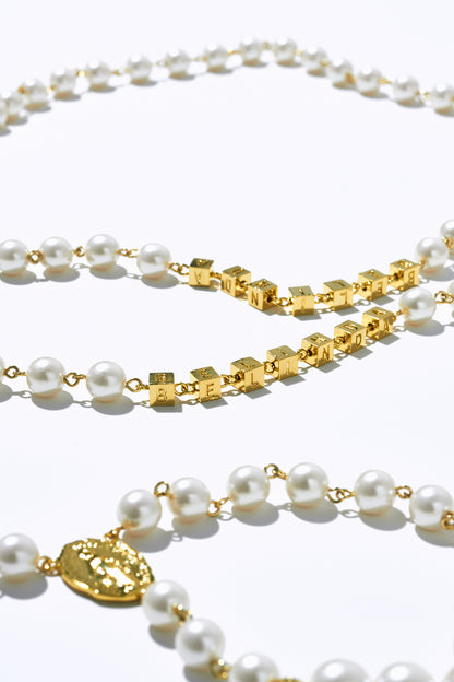 THE CROSS PEARL NECKLACE