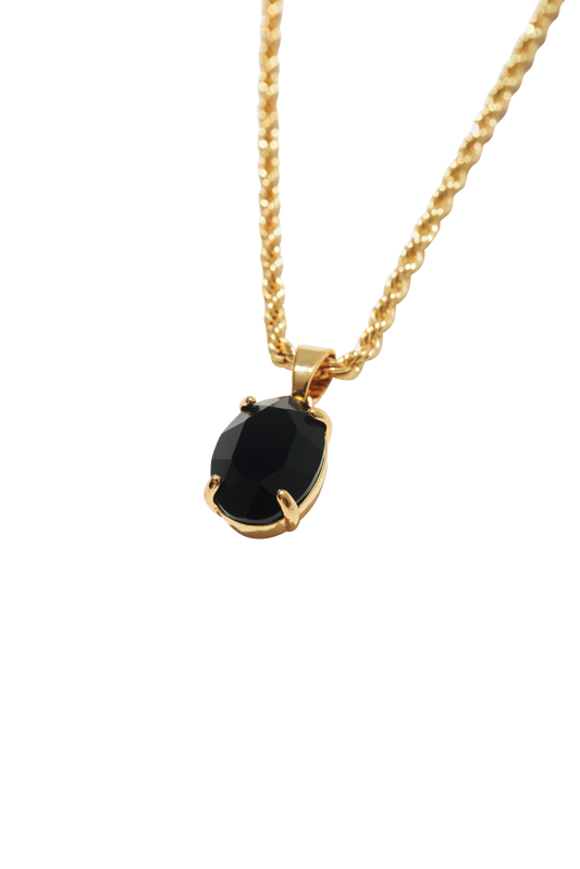 SWAROVSKI STONE NECKLACE BLACK